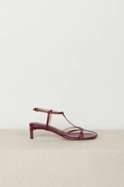 Dear Frances Sandalen - Tee - Leather - Bordeaux