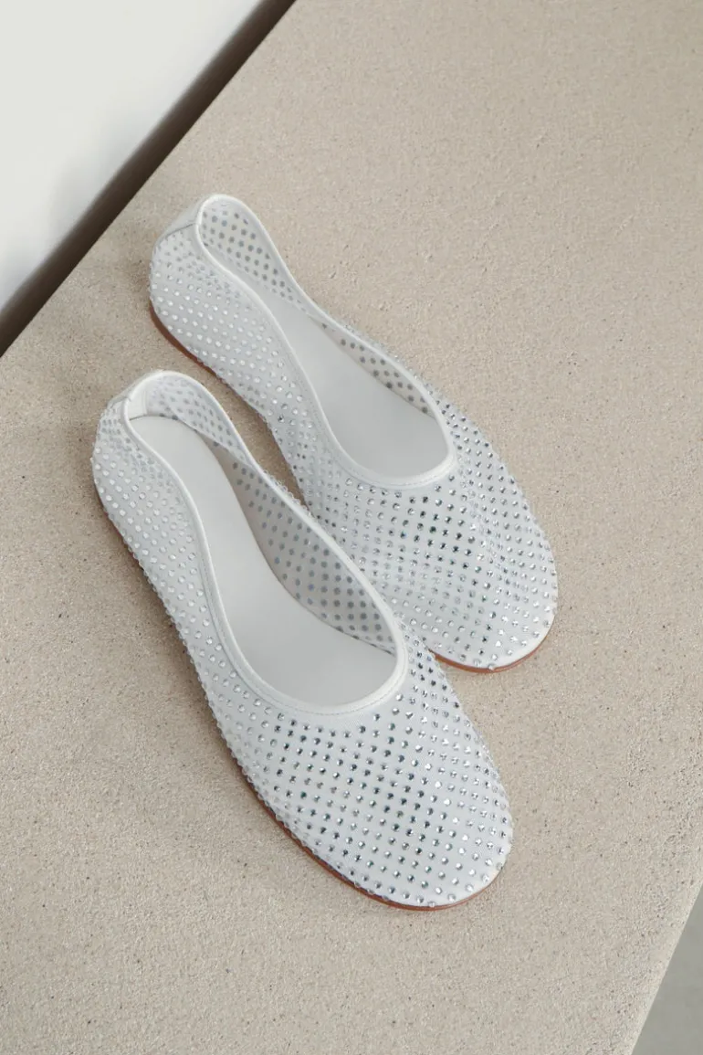 Dear Frances Ballerina's - Balla - Mesh - Crystals - White