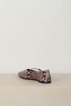 Dear Frances Ballerina's - Winter Balla Shoe Python Print - Black & White