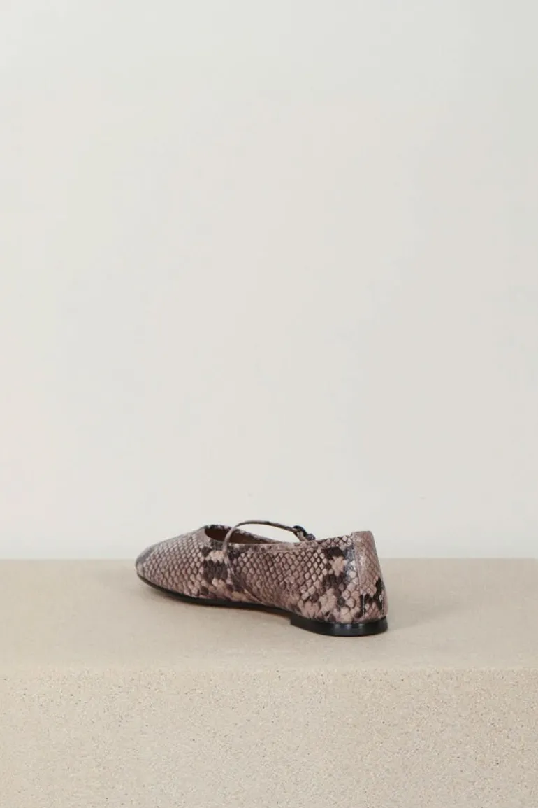 Dear Frances Ballerina's - Winter Balla Shoe Python Print - Black & White