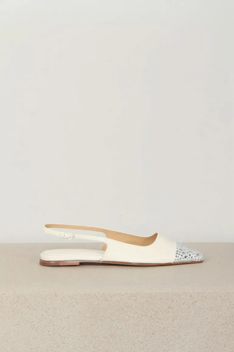 Dear Frances Sandalen - Tia W/ Toe Cap Crystals - White