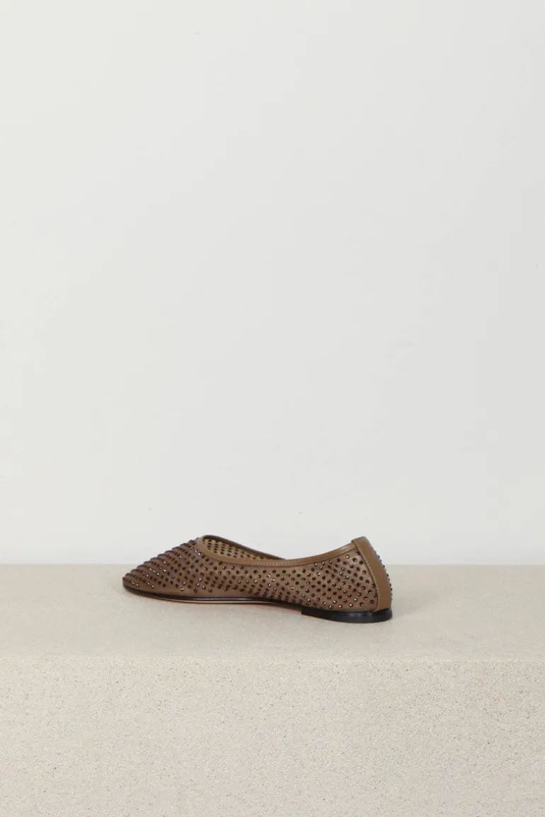 Dear Frances Ballerina's - Balla - Mesh - Crystals - Brown