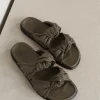 Dear Frances, Slippers Tye - Leather - Khaki