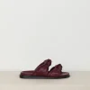 Dear Frances, Slippers Tye - Leather - Bordeaux