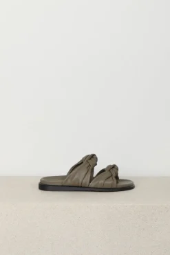 Dear Frances, Slippers Tye - Leather - Khaki