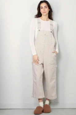 Denimist Overall - Relaxed Overall - Brown Railroad Stripe