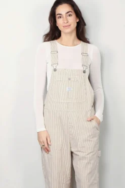 Denimist Overall - Relaxed Overall - Brown Railroad Stripe