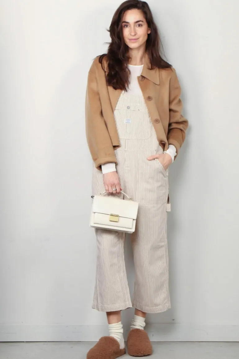 Denimist Overall - Relaxed Overall - Brown Railroad Stripe