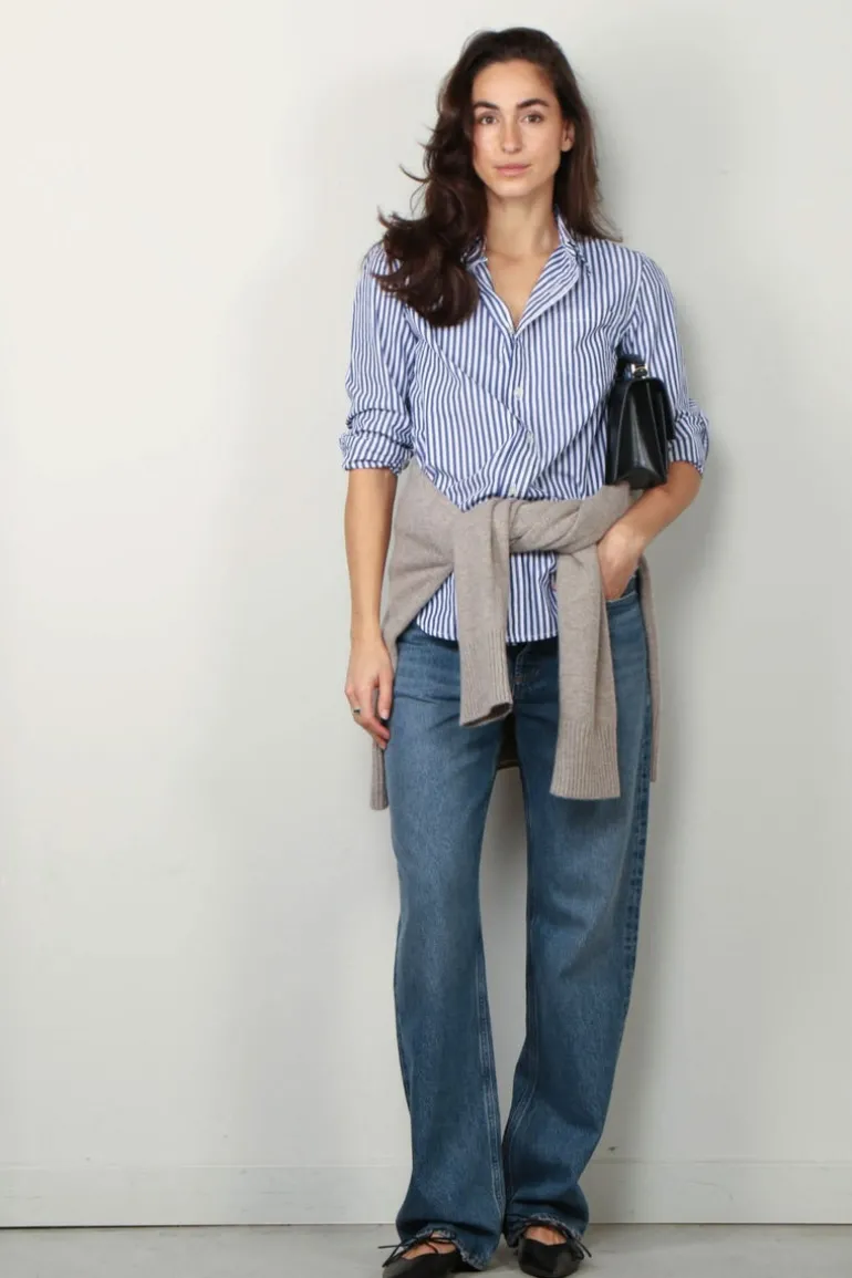 Denimist Blouse - DSW0009-185 - ROYAL BLUE STRIPE
