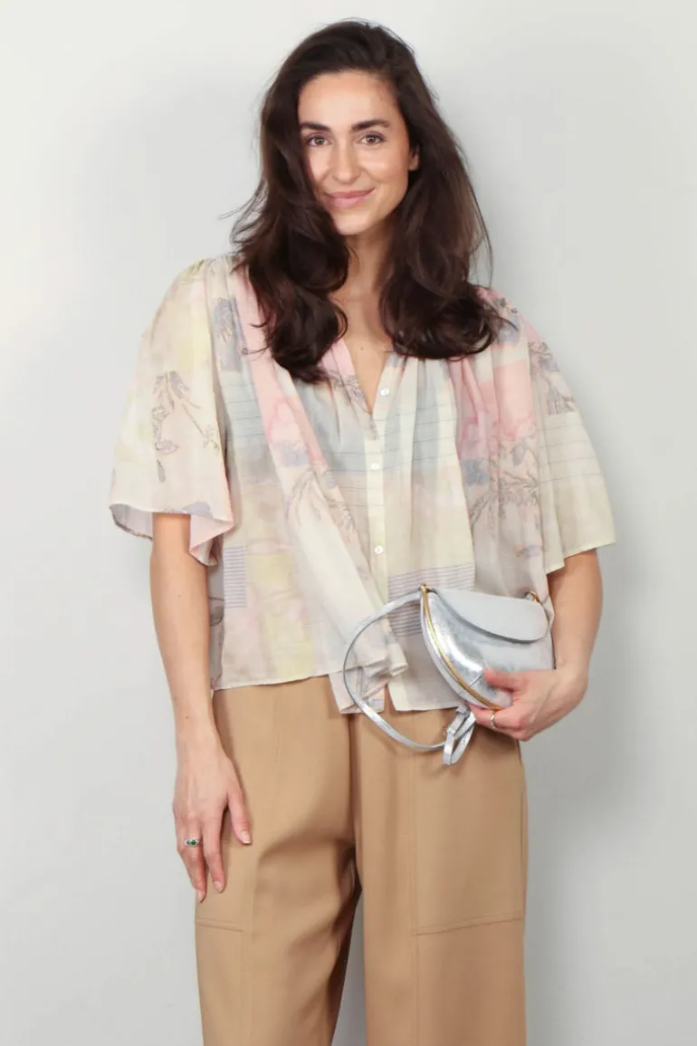 Forte_Forte Blouse - The Secred Garden Print Voile Bohemian - Pesco