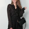Forte_Forte Blouse - Chic Rami Muslin Crossed Shirt - Noir