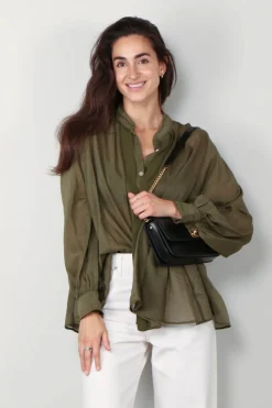 forte_forte Blouse - 12919 my shirt - Olive