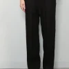 Forte_Forte Broek - Chic Linen Canvas Drawstring - Noir