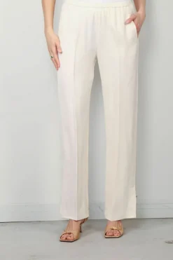 Forte_Forte Broek - Slubbed Fluid Viscose Flared - Orchidea