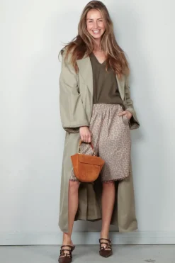 forte_forte Jas - Tech Twill Trench - Olive