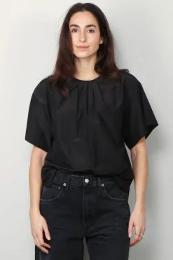 forte_forte Top - Chic Taffetas T-shirt - Nero