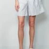Forte_Forte Shorts - Contemporary Crinkled Cotton Bermuda - Madreperla