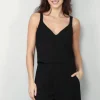 forte_forte Top - Stretch Cady Crepe Top - Nero
