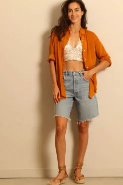 forte_forte shirt - 12404 my shirt - Caramel