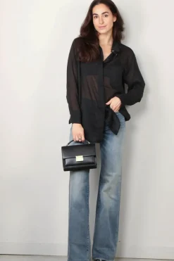forte_forte Blouse - Essential Co/Se Voile Oversized Shirt - Nero