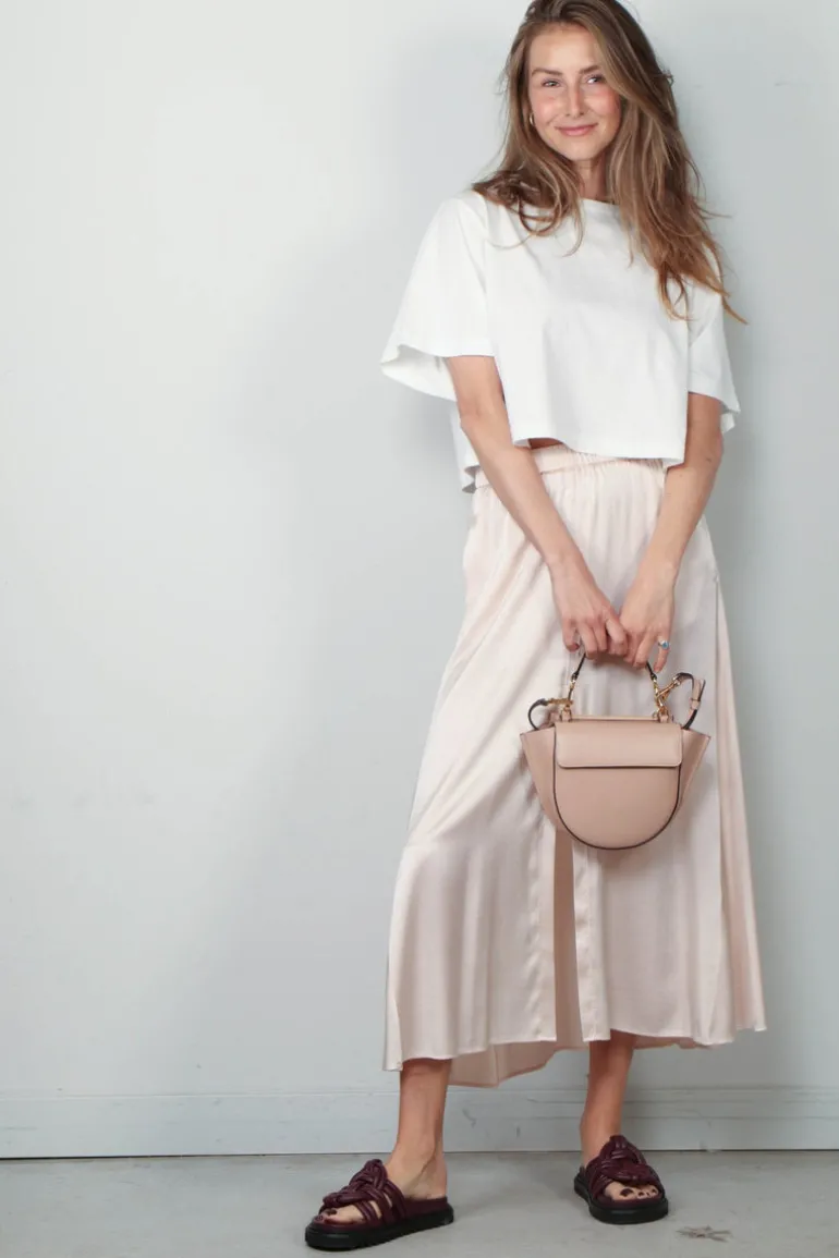 Forte_Forte Rok - Essential Silk Satin Elasticated - Oyster