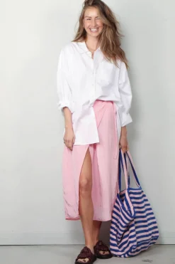 Forte_Forte Rok - Contemporary Satin Longuette - Rose