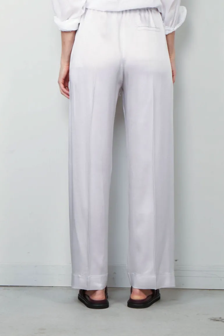 Forte_Forte Broek - Envers Satin Drawstring - Madreperla