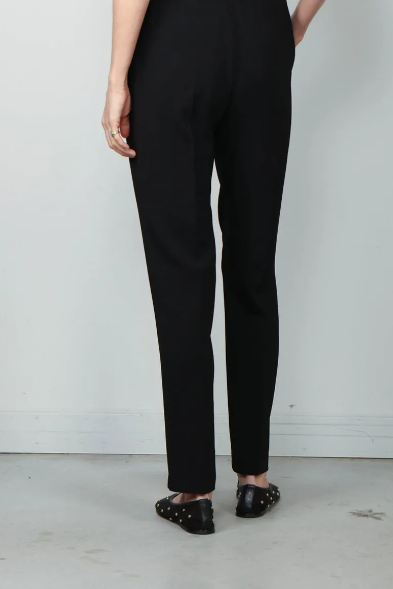Forte_Forte Broek - Essential Stretch Cady Crepe - Nero