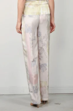 Forte_Forte Broek - The Secred Garden Print Viscose Silk Twill - Pesco