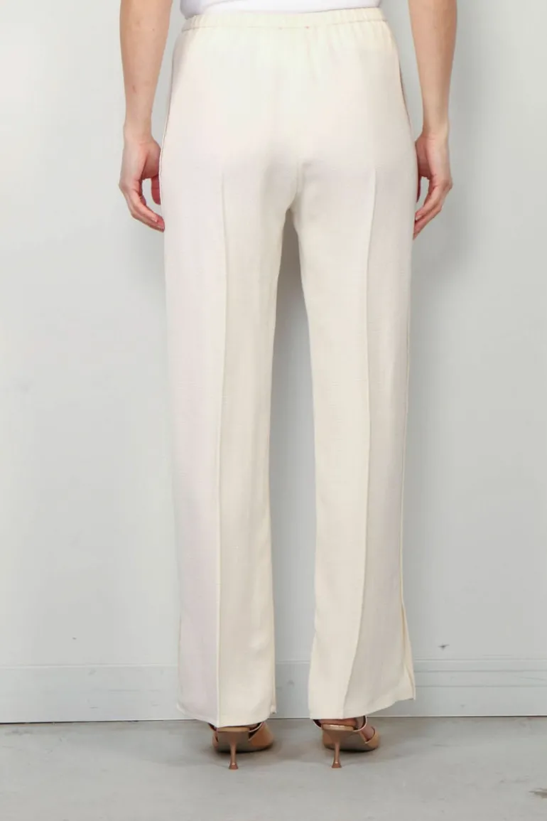 Forte_Forte Broek - Slubbed Fluid Viscose Flared - Orchidea