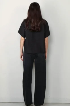 forte_forte Top - Chic Taffetas T-shirt - Nero