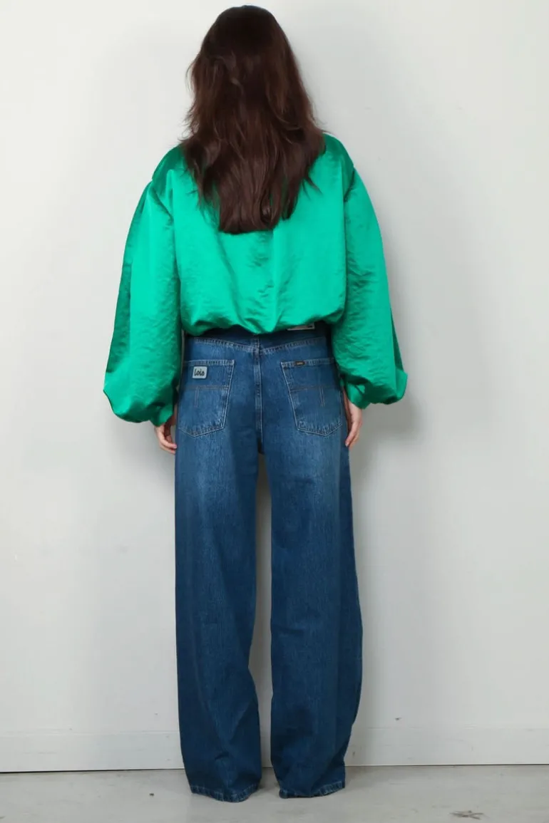 forte_forte Top - Contemporary Duchesse Couture Shirt - Malachite