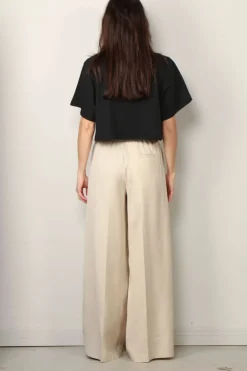 forte_forte T-shirt - Essential Organic Cotton Jersey Cropped T-shirt - Nero