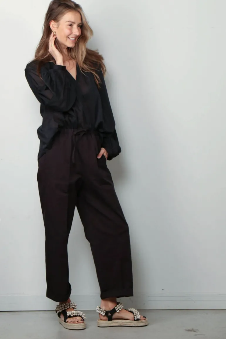 Forte_Forte Blouse - co/se Voile Bohemian Shirt - Nero