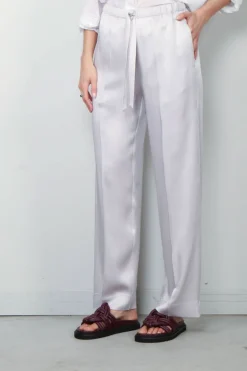 Forte_Forte Broek - Envers Satin Drawstring - Madreperla