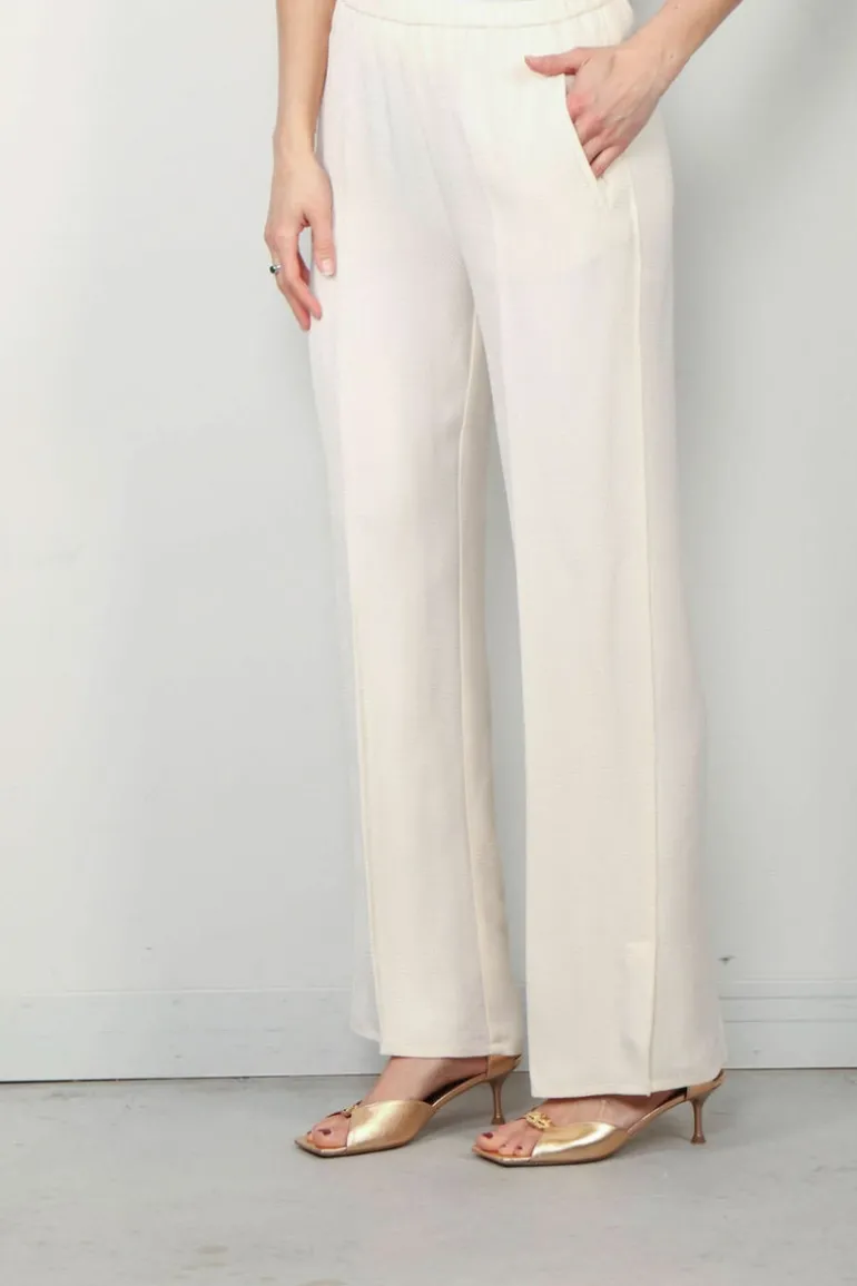 Forte_Forte Broek - Slubbed Fluid Viscose Flared - Orchidea