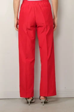 forte_forte Broek - Chic Taffetas Chino Pants - Lacca