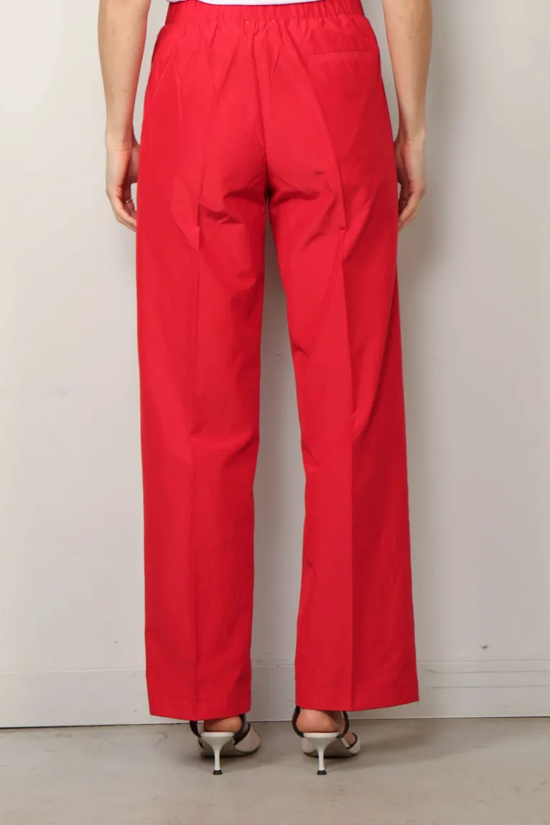 forte_forte Broek - Chic Taffetas Chino Pants - Lacca