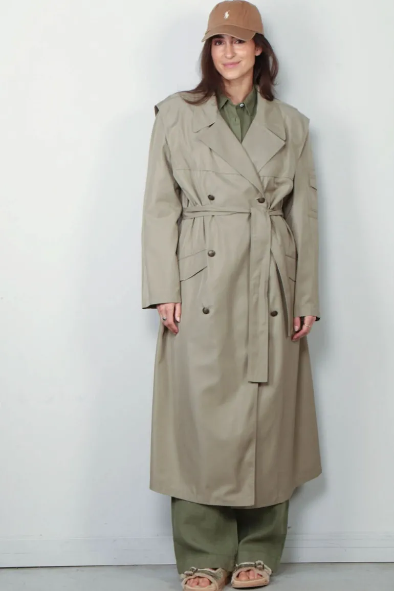 forte_forte Jas - Tech Twill Trench - Olive
