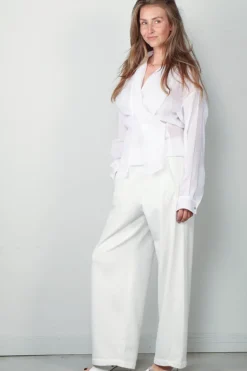 Forte_Forte Blouse - Chic Rami Muslin Crossed Shirt - Giglio