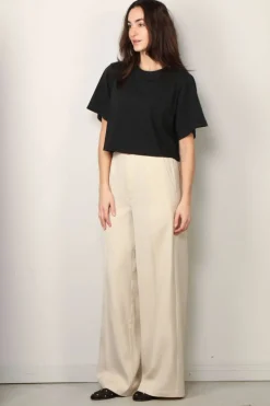 forte_forte T-shirt - Essential Organic Cotton Jersey Cropped T-shirt - Nero
