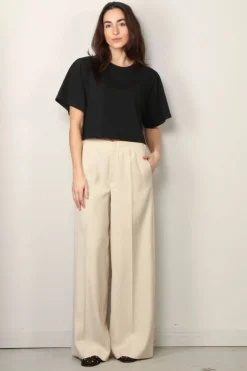 forte_forte T-shirt - Essential Organic Cotton Jersey Cropped T-shirt - Nero