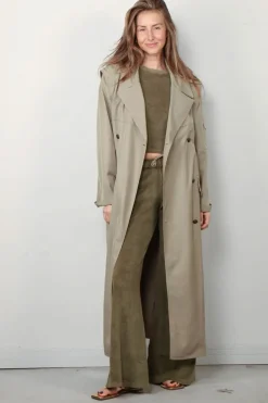 forte_forte Jas - Tech Twill Trench - Olive
