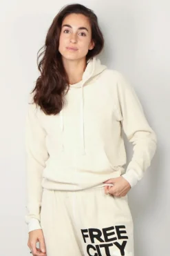 FREE CITY Hoodie - Superyumm shrinken big hoodie - Bones