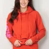 FREE CITY Hoodie - Circa '99 Neighborhood Letsgo polyblend fluff - Orange machine