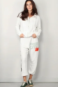 FREE CITY Jogging - Circa '99 OG Letsgo oldschool polyblend fluff - White out