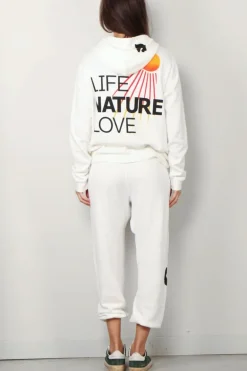 FREE CITY Hoodie - Circa '99 Lifenaturelove polyblend fluff zip hoodie - White out