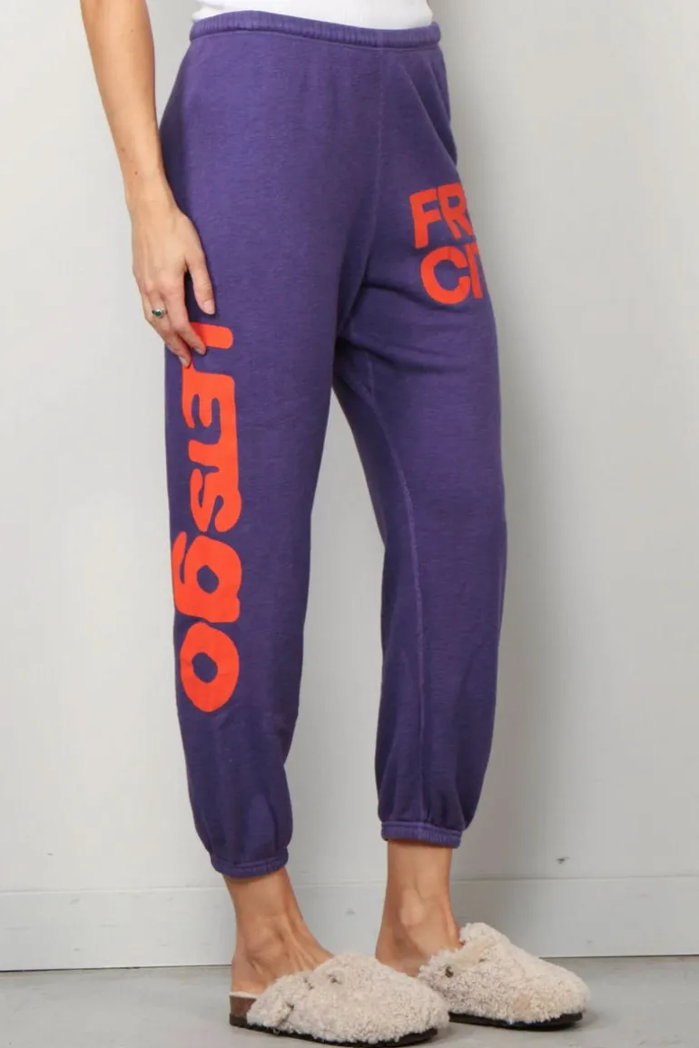 FREE CITY Jogging - Circa '99 OG Letsgo oldschool polyblend fluff - Purlple floor