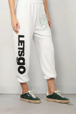 FREE CITY Jogging - Circa '99 OG Letsgo oldschool polyblend fluff - White out