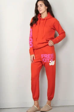FREE CITY Hoodie - Circa '99 Neighborhood Letsgo polyblend fluff - Orange machine